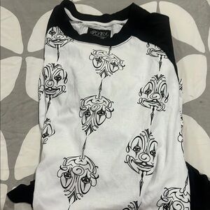 Black and White Graphic Long Sleeve Shirt Mr.Cartoon Rvca